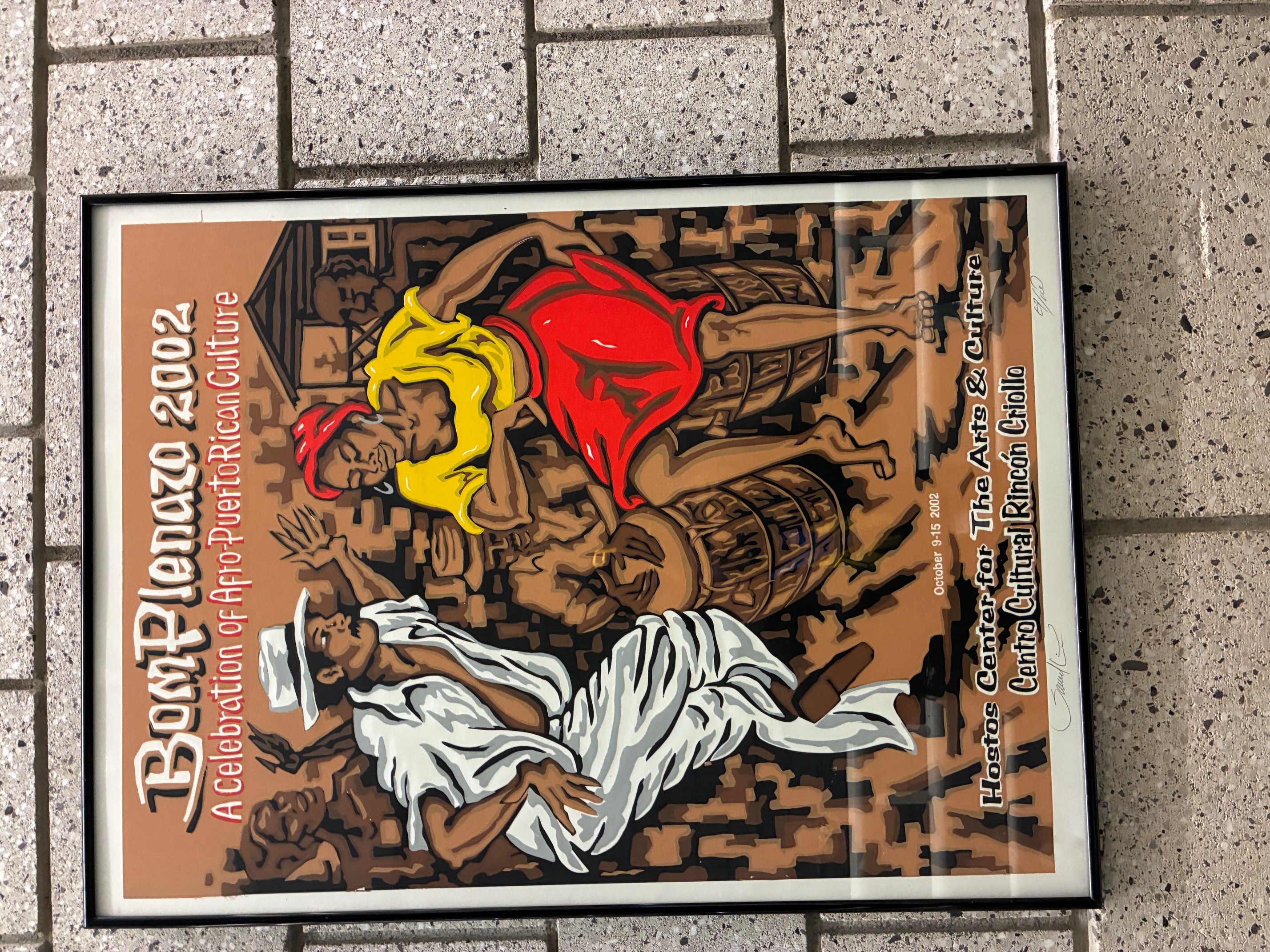 Bomba dancing poster at Hostos
